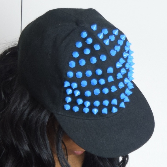 Accessories - Blue Spiked Adjustable Cap/Hat